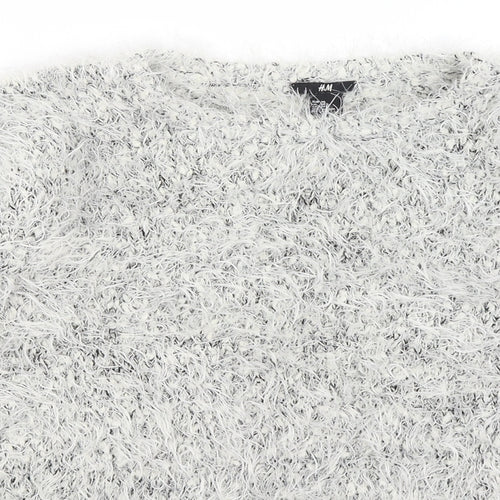 H&M Womens White   Pullover Jumper Size XS