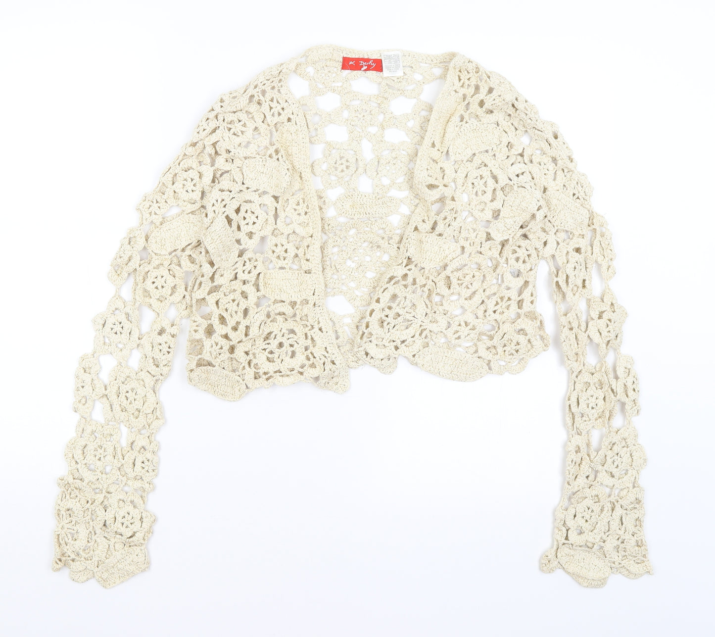 Derhy Womens Gold   Cardigan Jumper Size 10