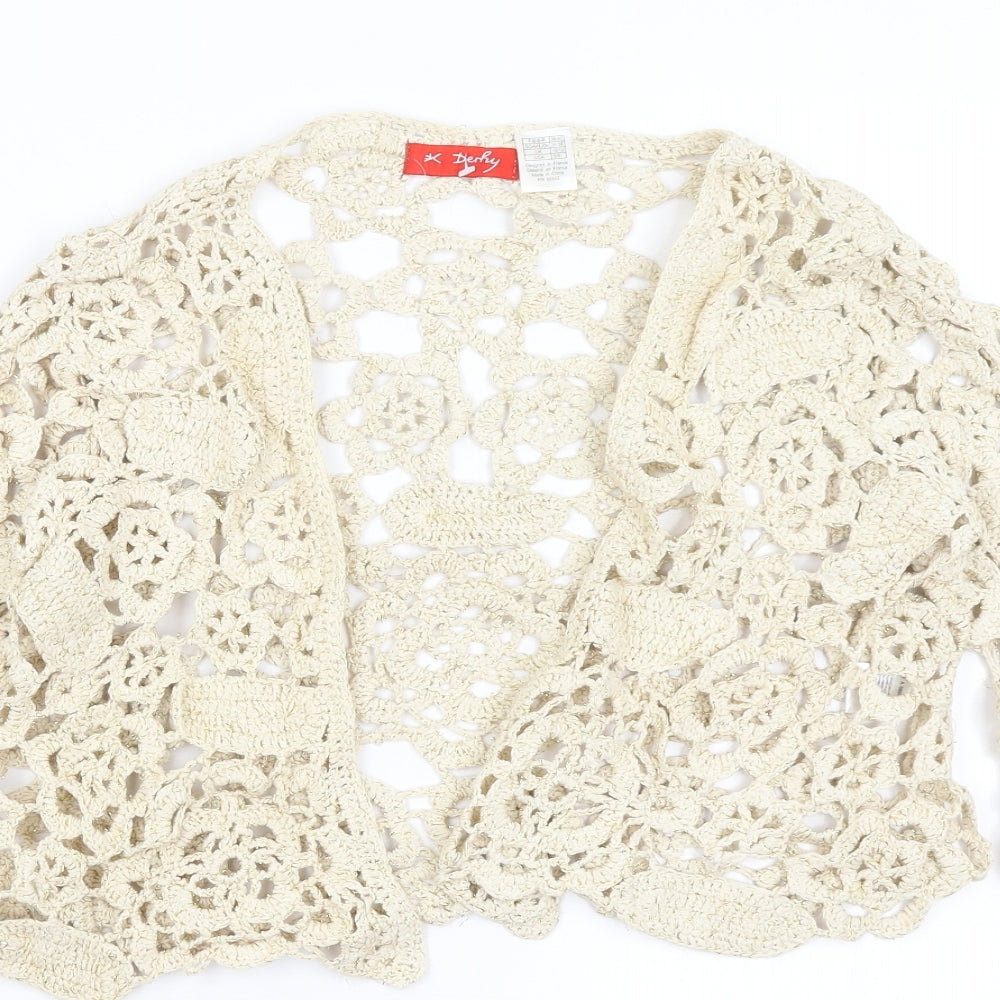 Derhy Womens Gold   Cardigan Jumper Size 10