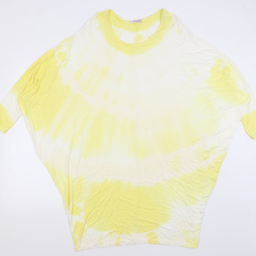 Obsession Womens Yellow   T-Shirt Dress  Size 20