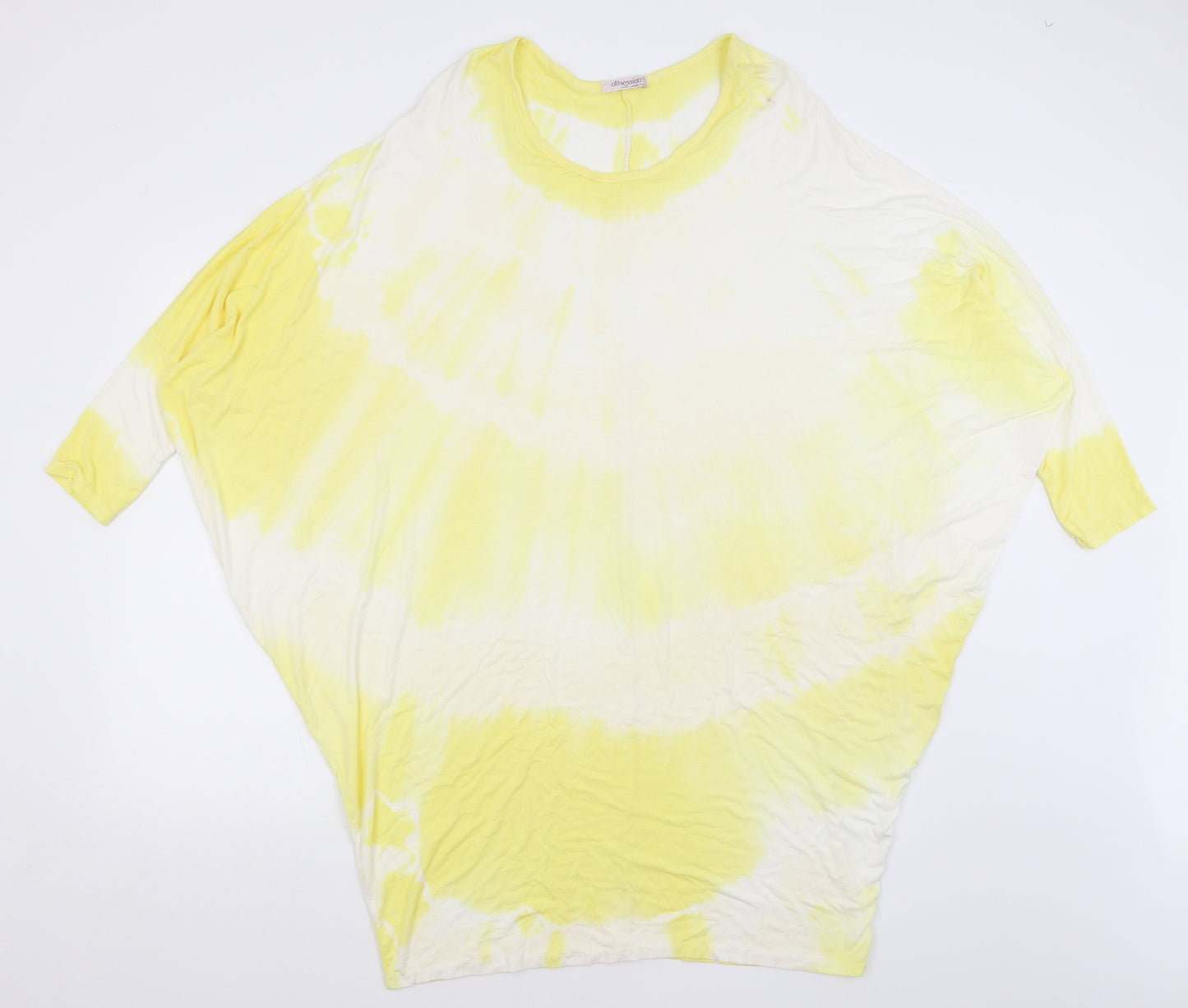 Obsession Womens Yellow   T-Shirt Dress  Size 20
