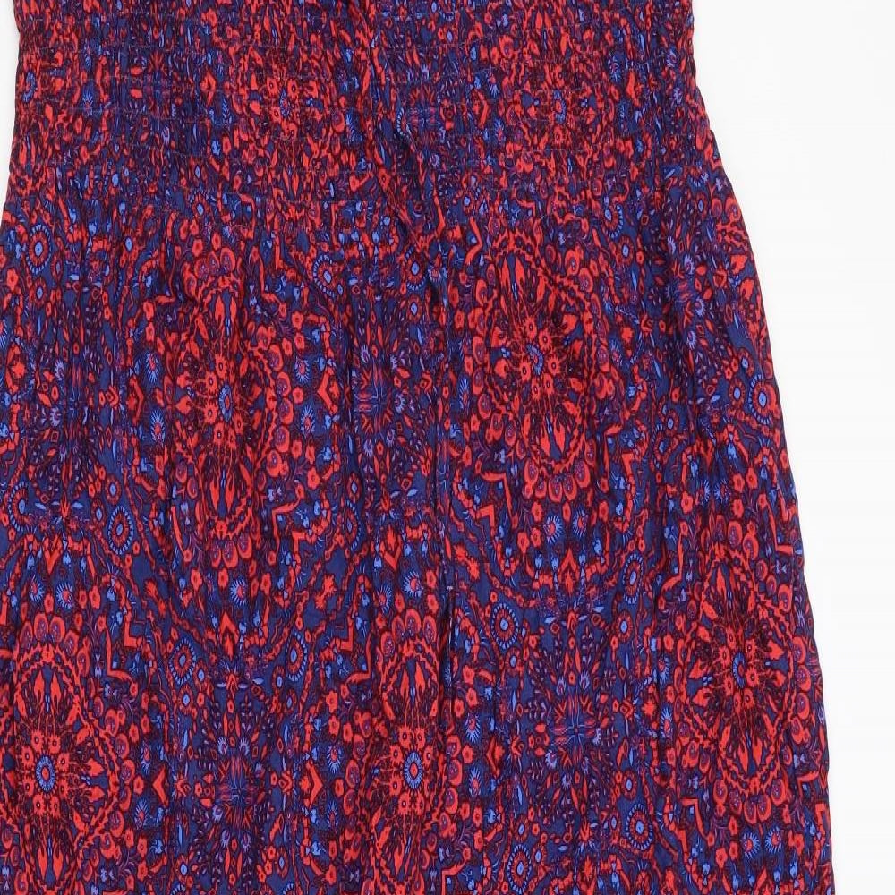 M&S Womens Blue Paisley  A-Line  Size 22