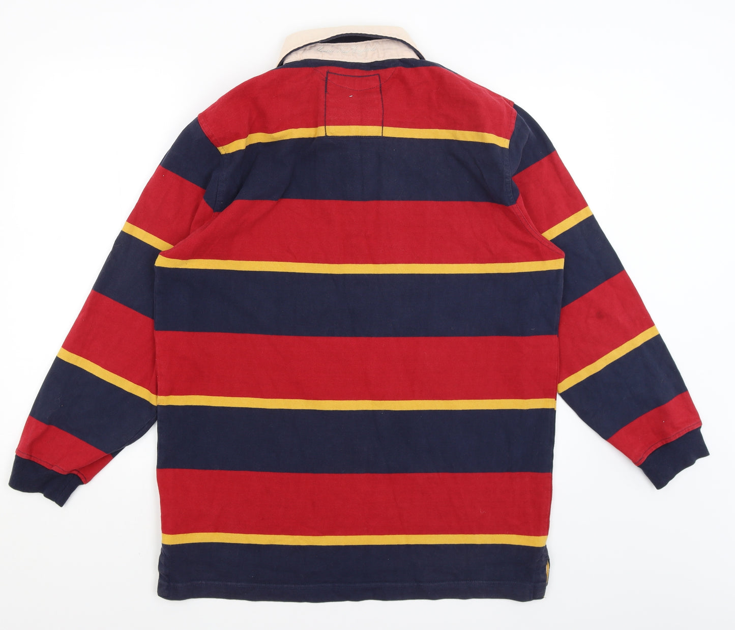Maine Mens Red Striped  Pullover Jumper Size M