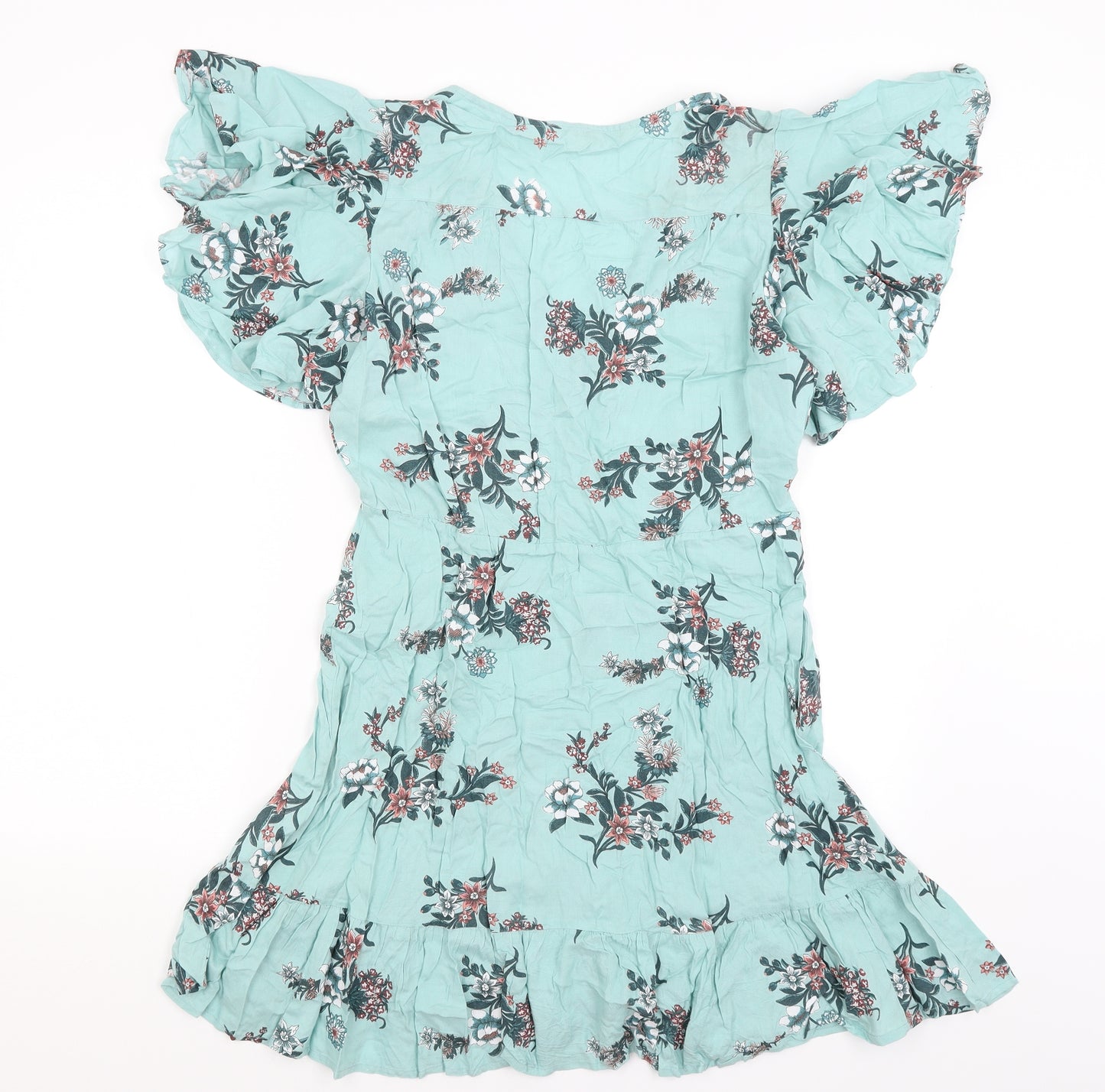 Paprika Womens Blue Floral  Fit & Flare  Size S