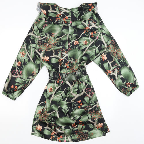 H&M Womens Black Floral  Sheath  Size XS