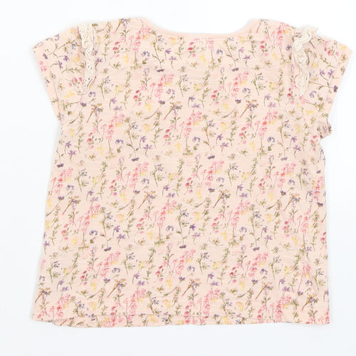 NEXT Baby Pink Floral  Basic T-Shirt Size 18-24 Months