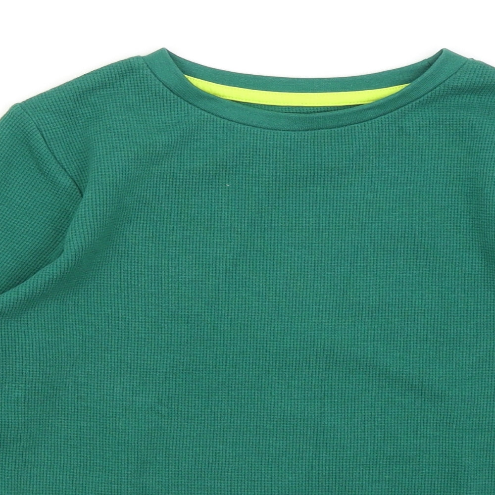 TU Boys Green   Basic T-Shirt Size 7 Years