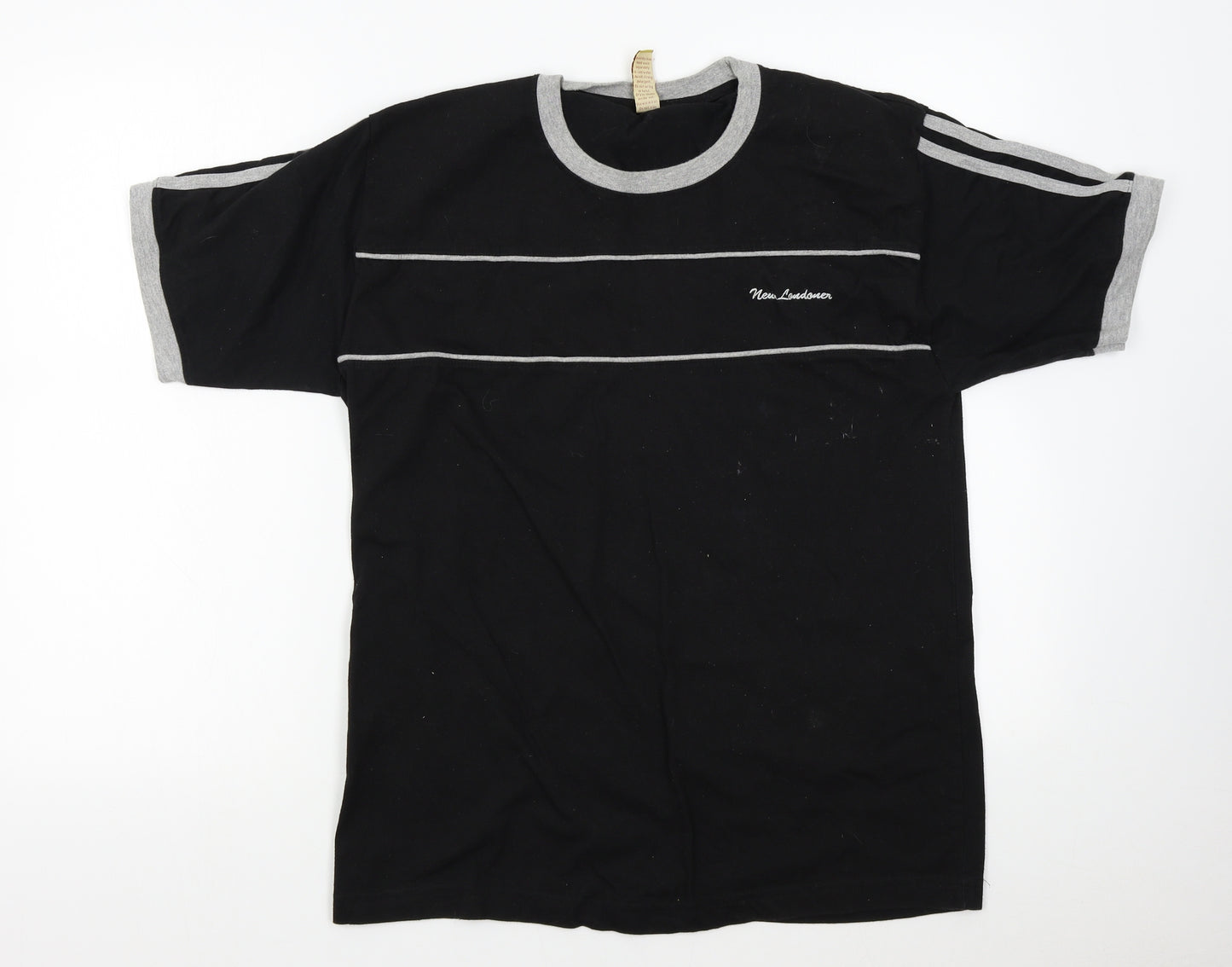 New Londoner Mens Black    T-Shirt Size L