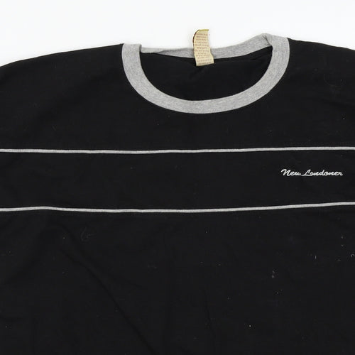 New Londoner Mens Black    T-Shirt Size L