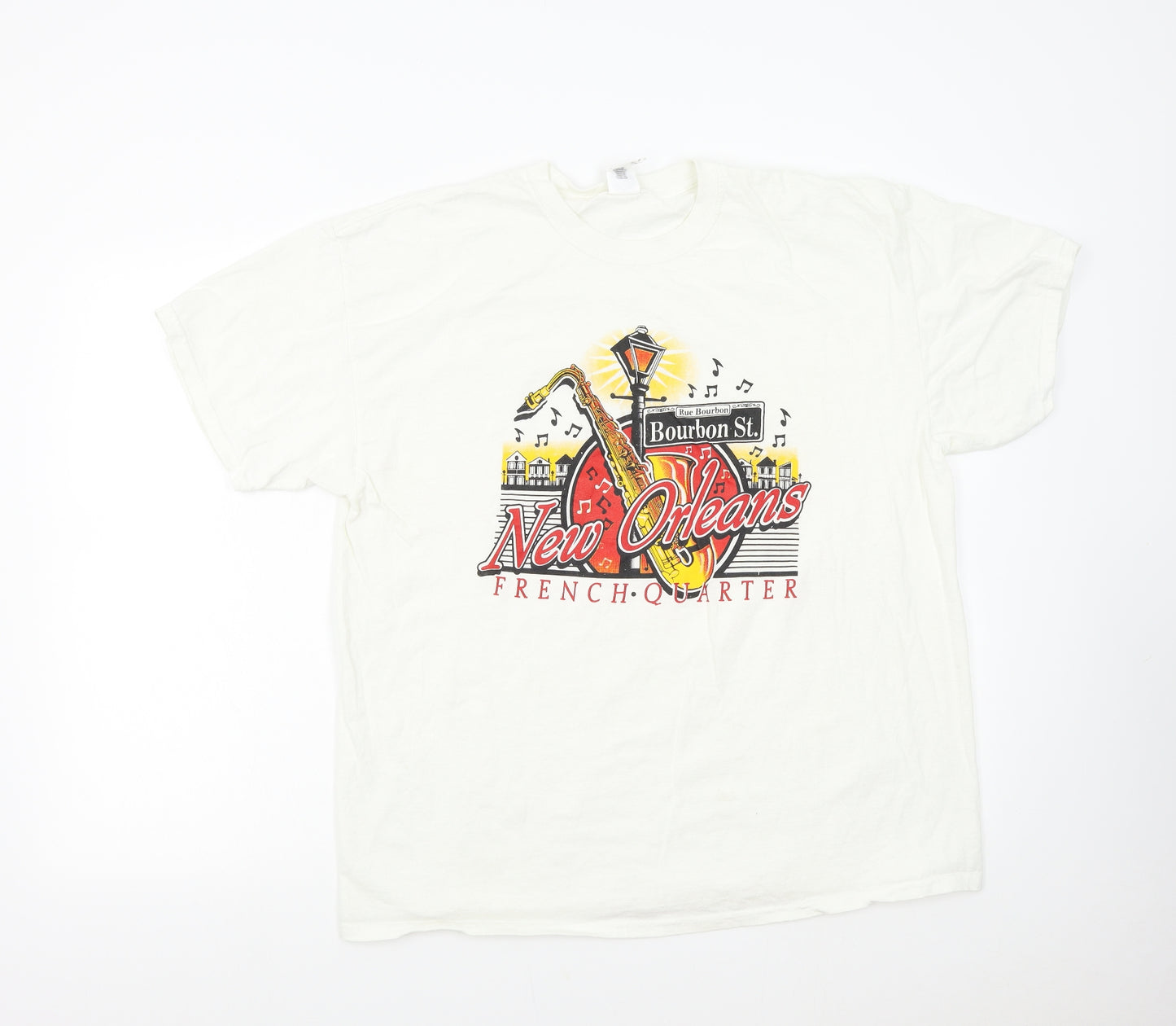 Gildan Mens White    T-Shirt Size XL  - New Orleans