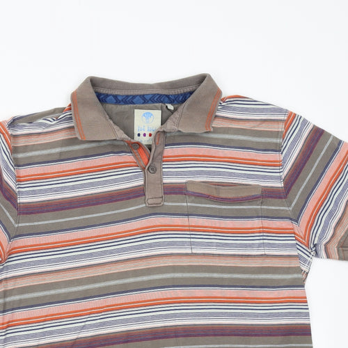 Fat Face Mens Multicoloured Striped   Polo Size L