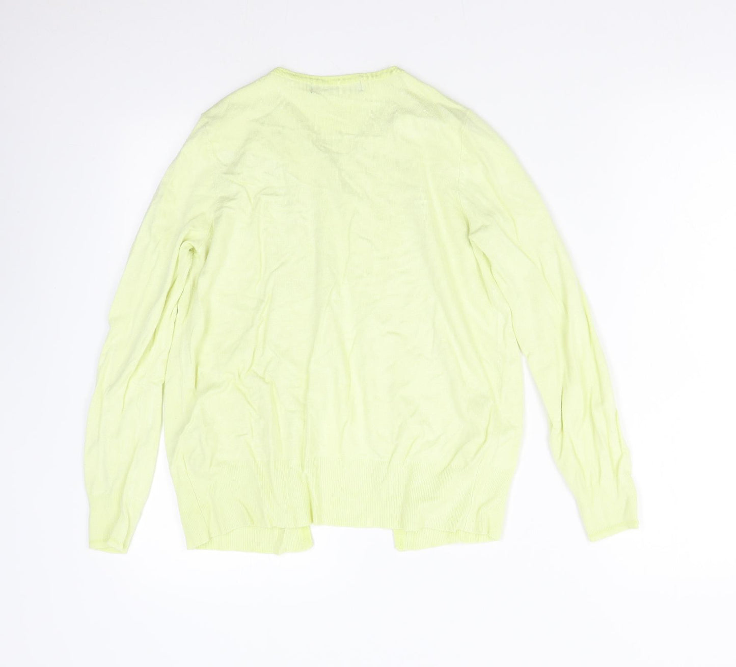 M&S Womens Yellow  Knit Cardigan Jumper Size 12