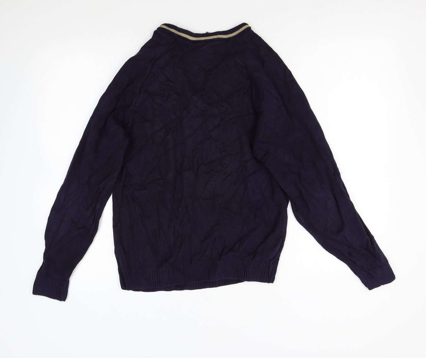 Courtelle Mens Blue  Knit Pullover Jumper Size S