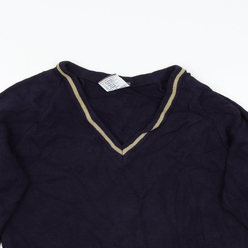 Courtelle Mens Blue  Knit Pullover Jumper Size S