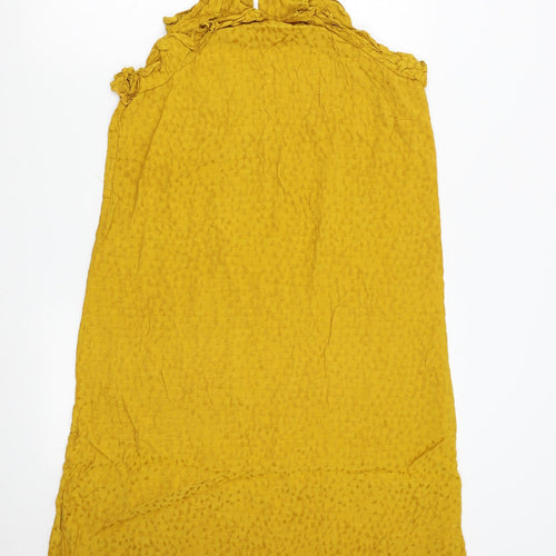 Matalan Womens Yellow Animal Print  Slip Dress  Size 14