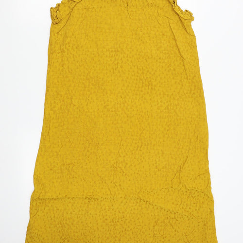 Matalan Womens Yellow Animal Print  Slip Dress  Size 14