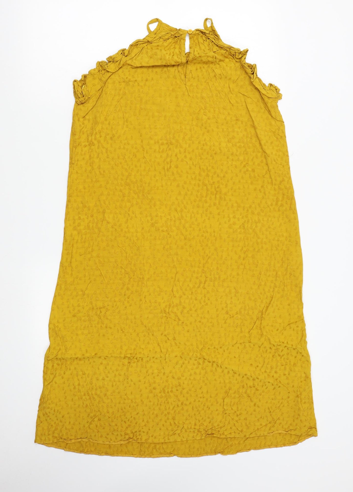 Matalan Womens Yellow Animal Print  Slip Dress  Size 14