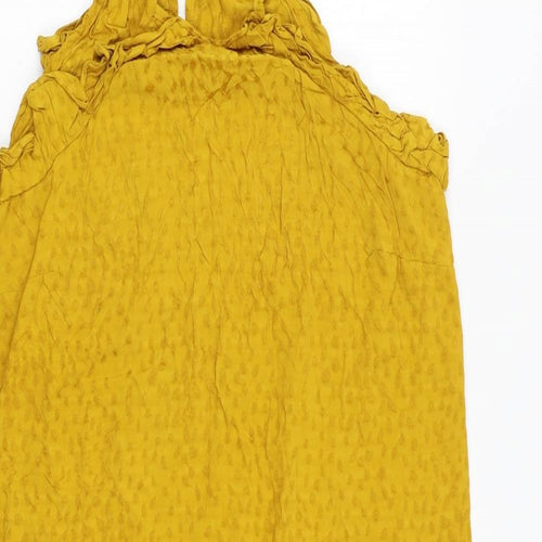 Matalan Womens Yellow Animal Print  Slip Dress  Size 14