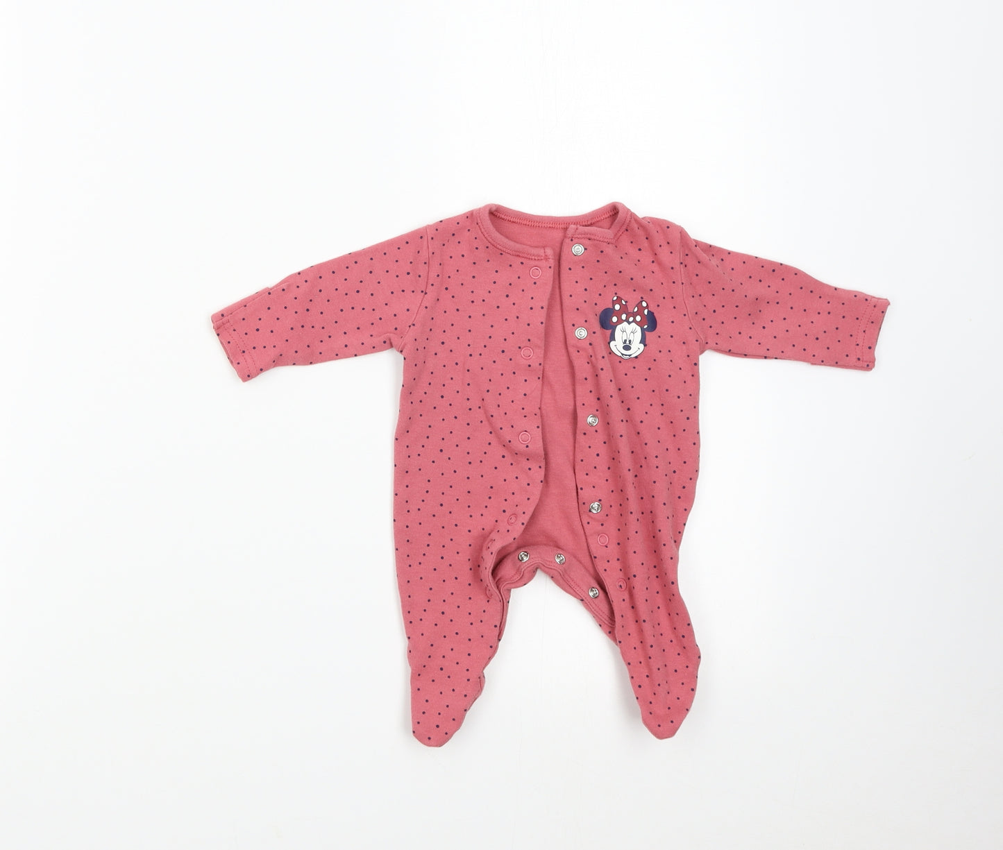 Primark Girls Pink Polka Dot  Babygrow One-Piece Size Newborn  - Disney Minnie Mouse
