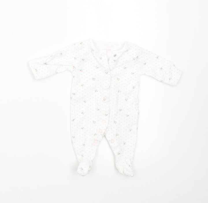 NEXT Baby White Polka Dot Babygrow One-Piece Size Newborn