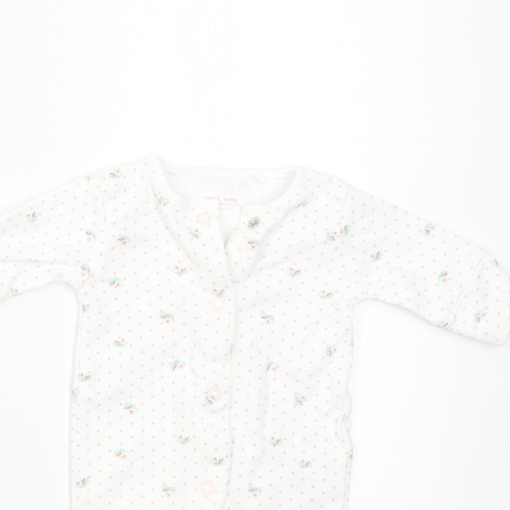 NEXT Baby White Polka Dot  Babygrow One-Piece Size Newborn