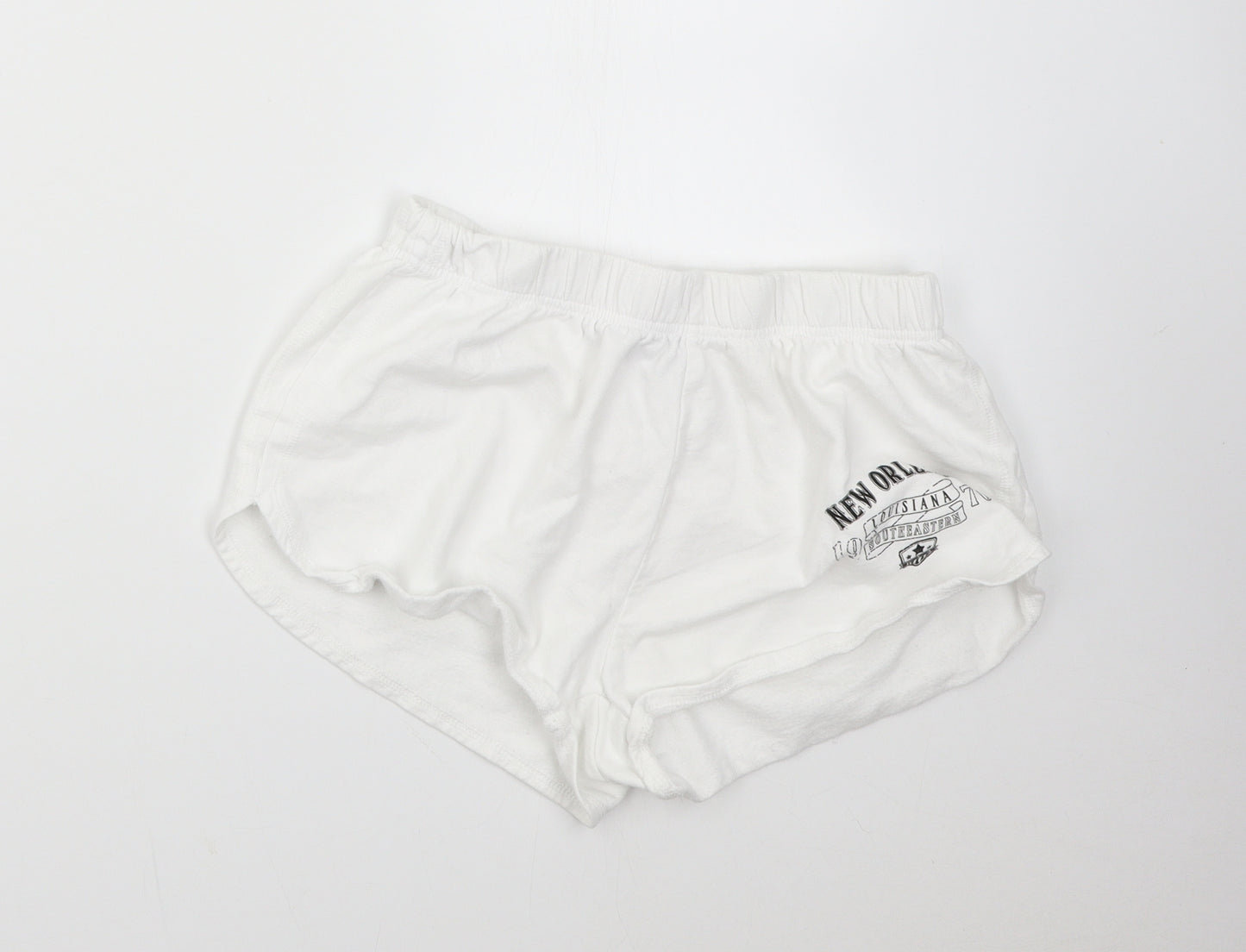 Primark Womens White   Hot Pants Shorts Size M - New Orleans