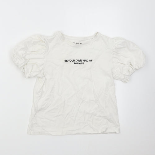 F&F Girls White   Basic T-Shirt Size 13-14 Years