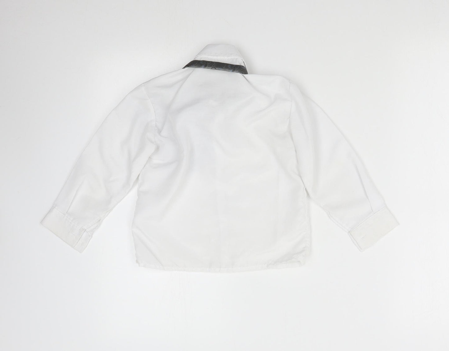 Preworn Boys White   Basic Button-Up Size 4 Years  - With Neck Tie