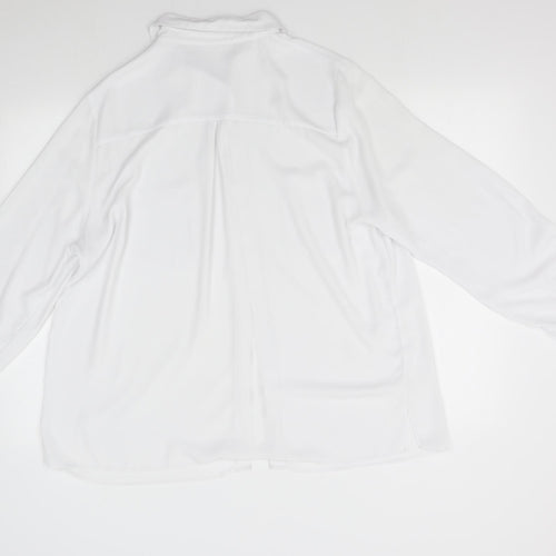 Preworn Womens White   Basic Blouse Size L