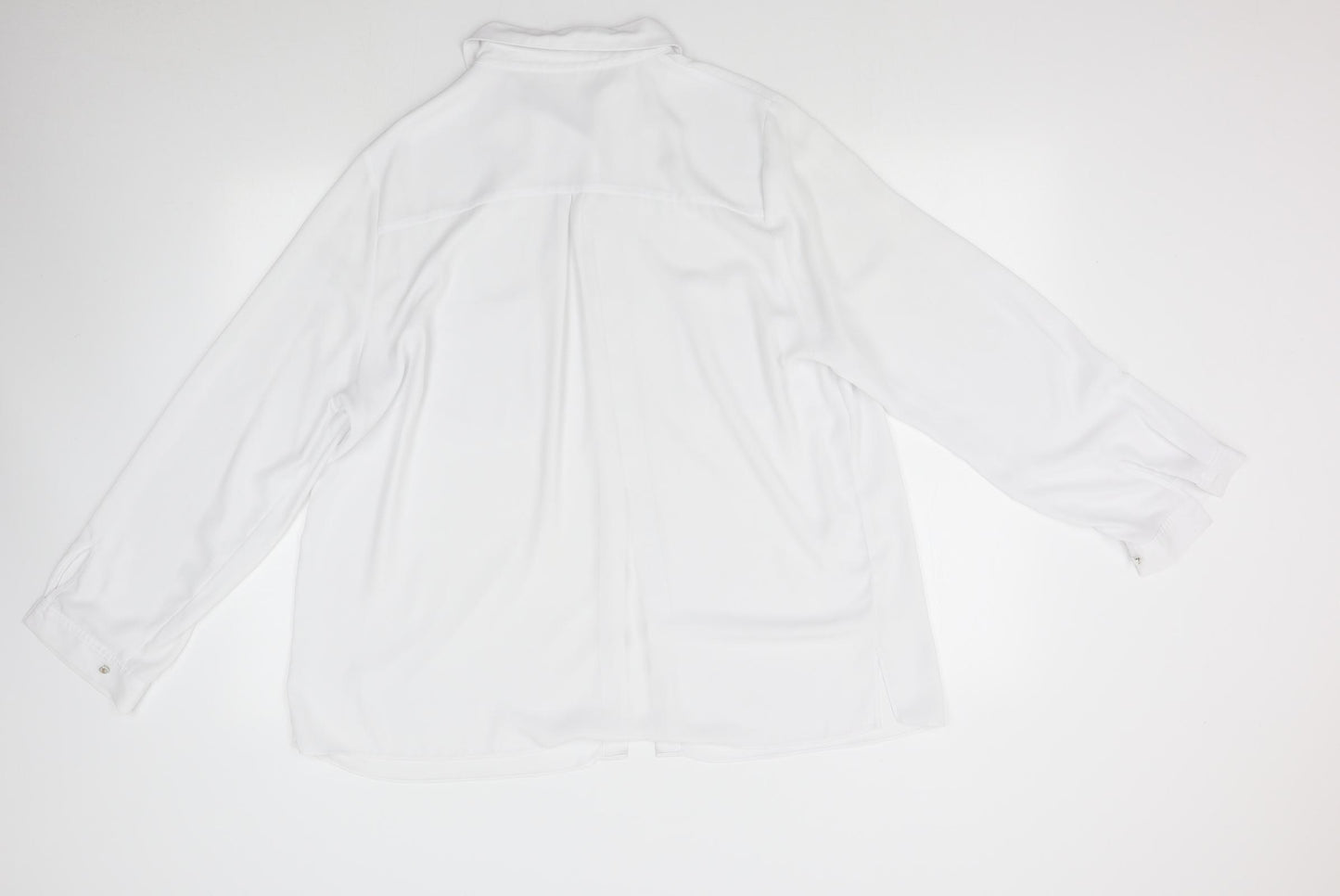 Preworn Womens White   Basic Blouse Size L