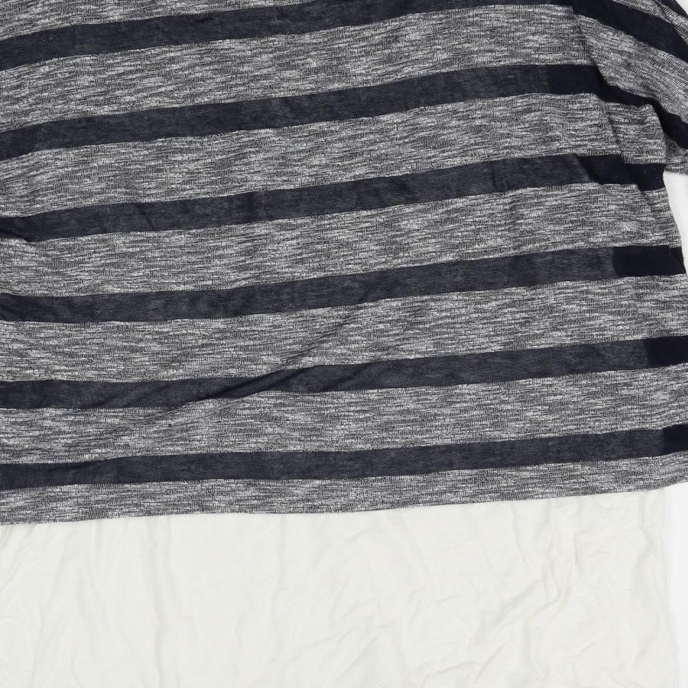 M&M's Womens Grey Striped Knit Pullover Jumper Size 14