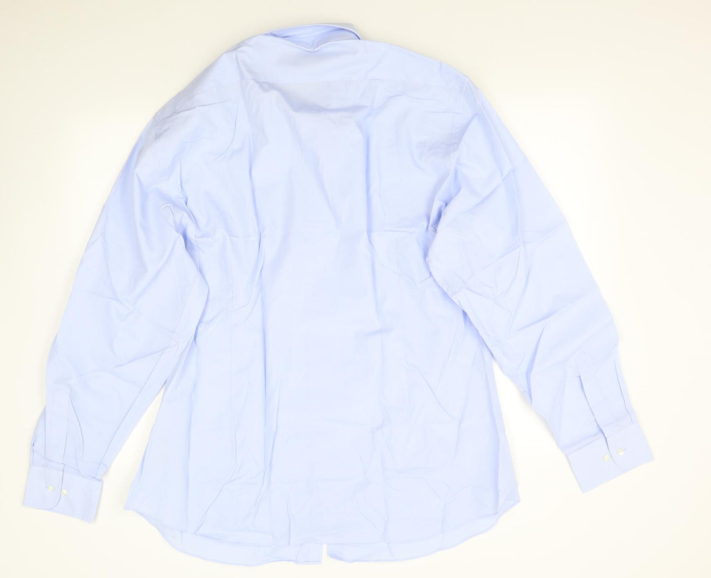 M&S Mens Blue    Dress Shirt Size 19