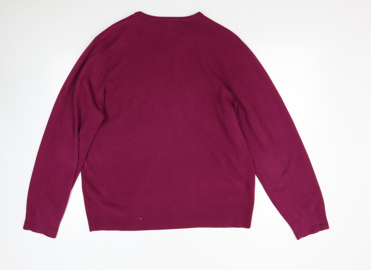 M&S Mens Pink  Knit Pullover Jumper Size XL