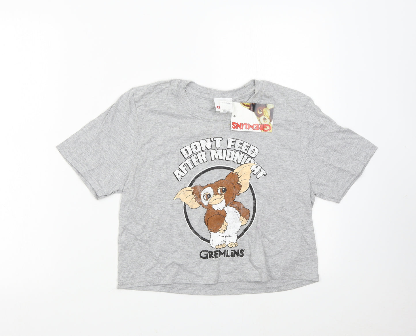 Gildan Womens Grey   Basic T-Shirt Size S  - Gremlins