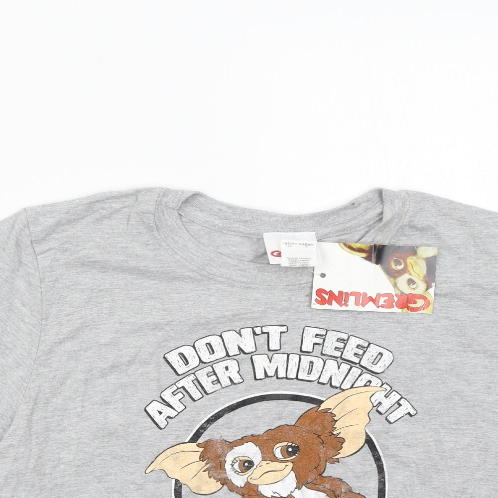 Gildan Womens Grey   Basic T-Shirt Size S  - Gremlins