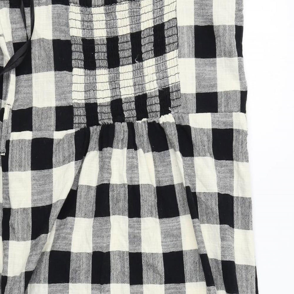 Primark Womens Multicoloured Check  Pinafore/Dungaree Dress  Size 18
