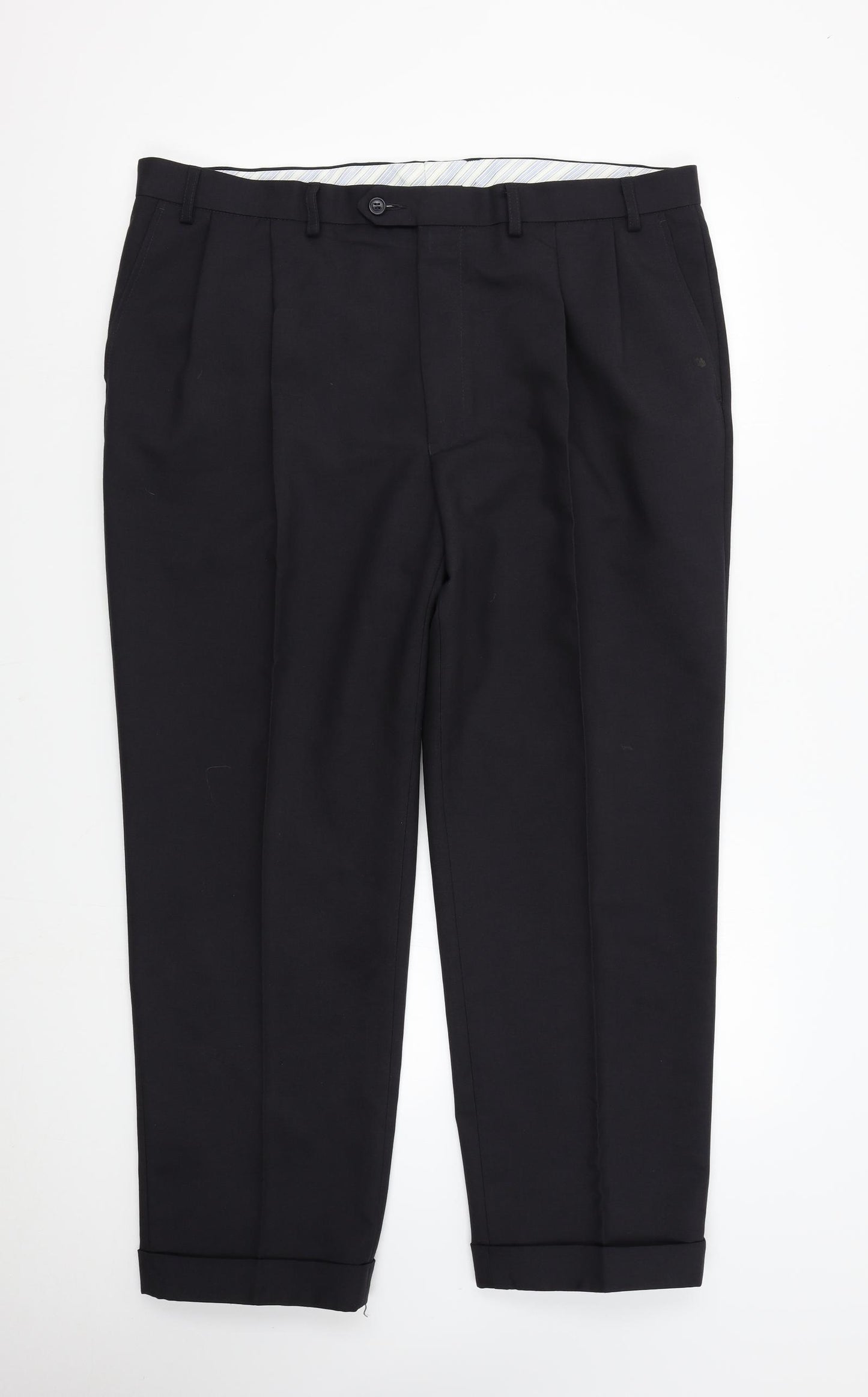 M&S Mens Black    Suit Trousers Size 40 L29 in