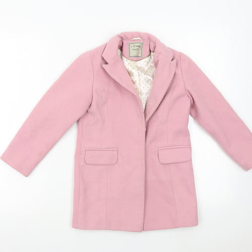NEXT Girls Pink   Overcoat Coat Size 5-6 Years