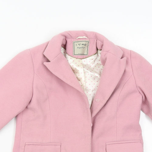 NEXT Girls Pink   Overcoat Coat Size 5-6 Years