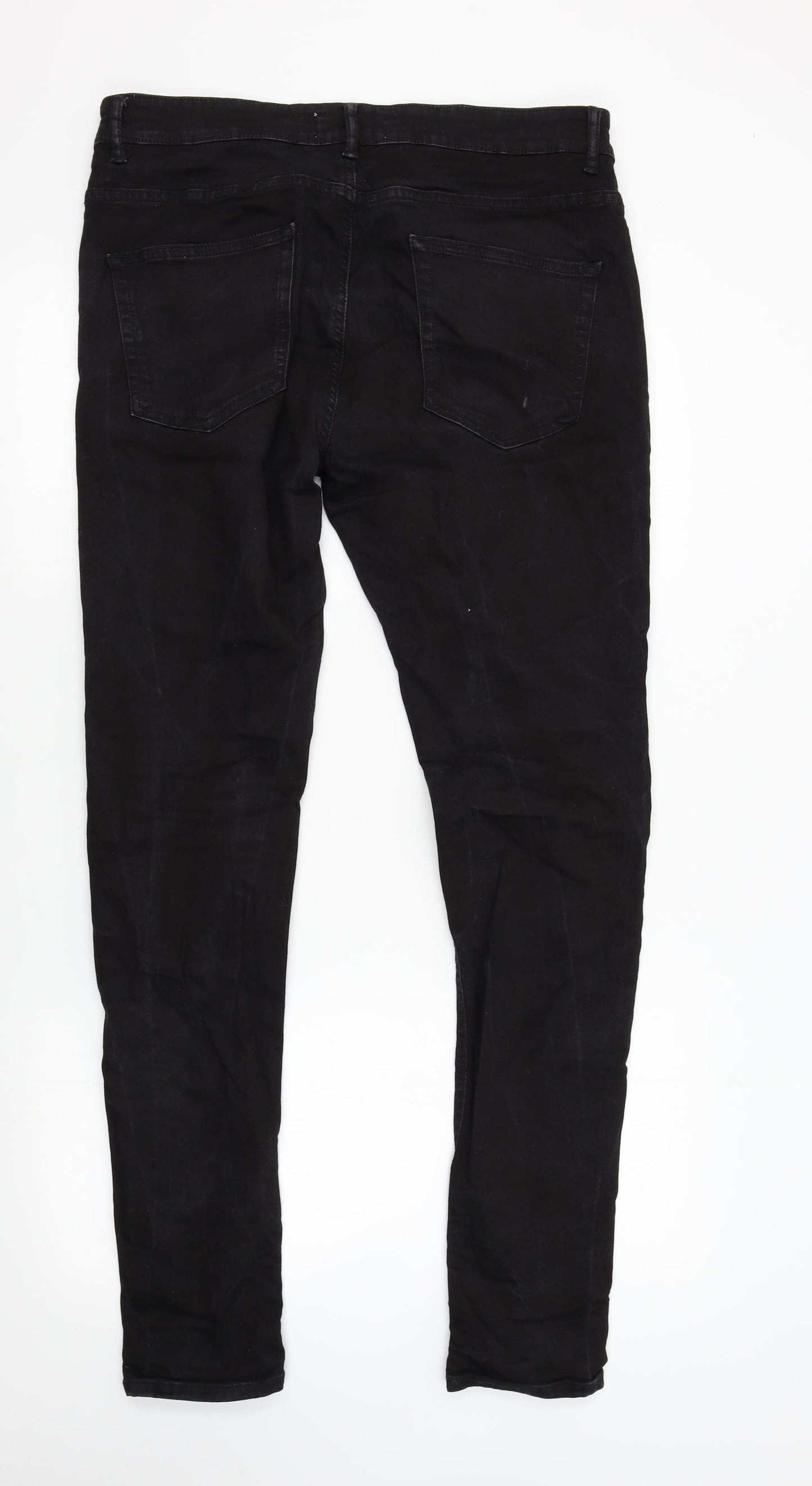 Matalan Mens Black  Denim Skinny Jeans Size 36 L34 in