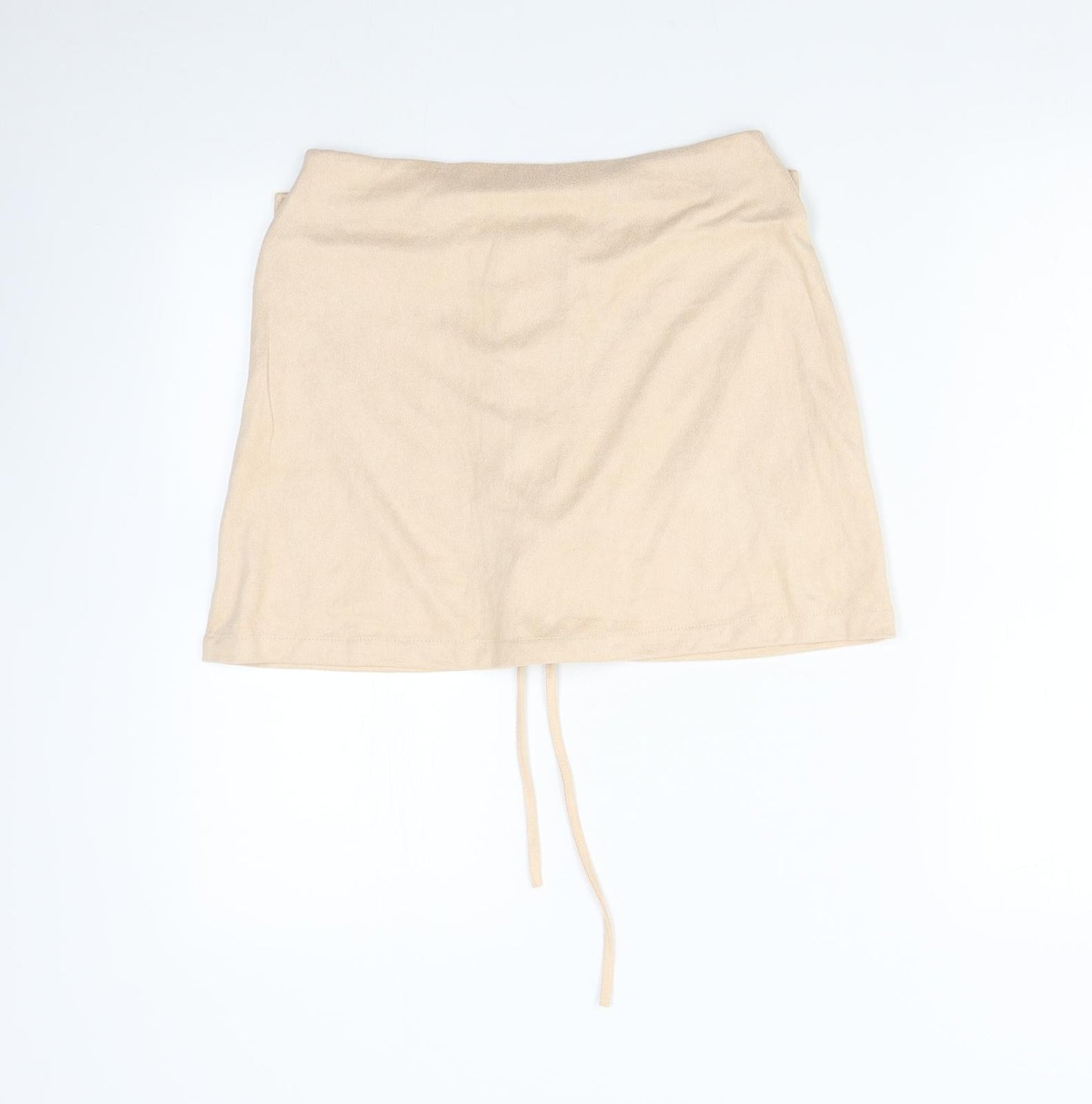 Pretty Little Thing Womens Beige   Mini Skirt Size 10