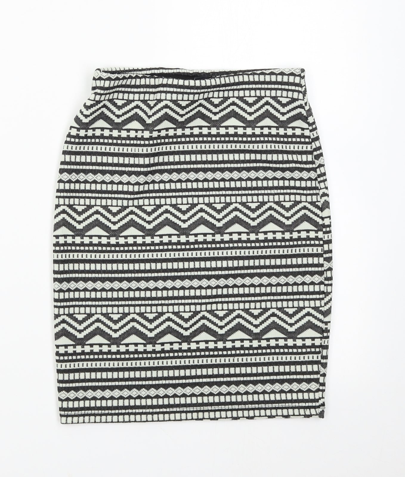 New Look Womens Multicoloured Geometric  Straight & Pencil Skirt Size 6
