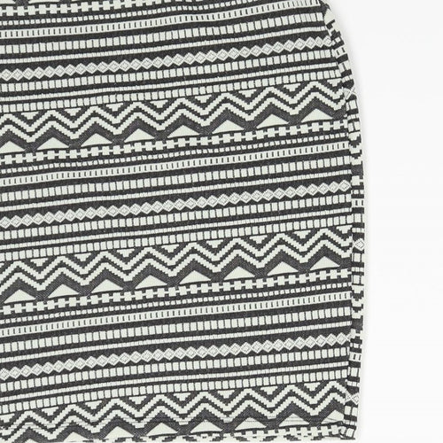 New Look Womens Multicoloured Geometric  Straight & Pencil Skirt Size 6