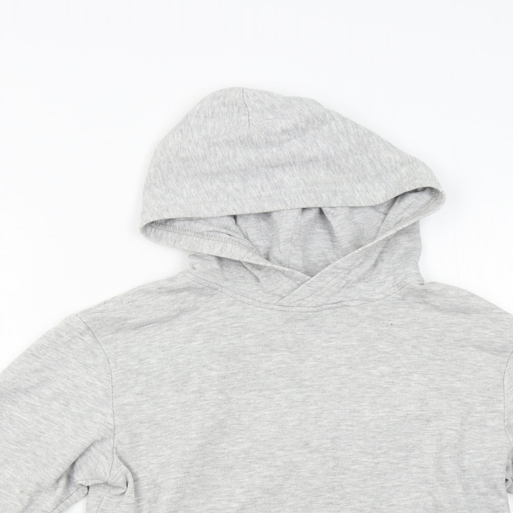 H&M Girls Grey   Pullover Hoodie Size 10-11 Years