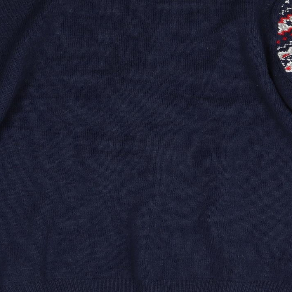 Matalan Mens Blue  Knit Pullover Jumper Size 2XL  - Christmas