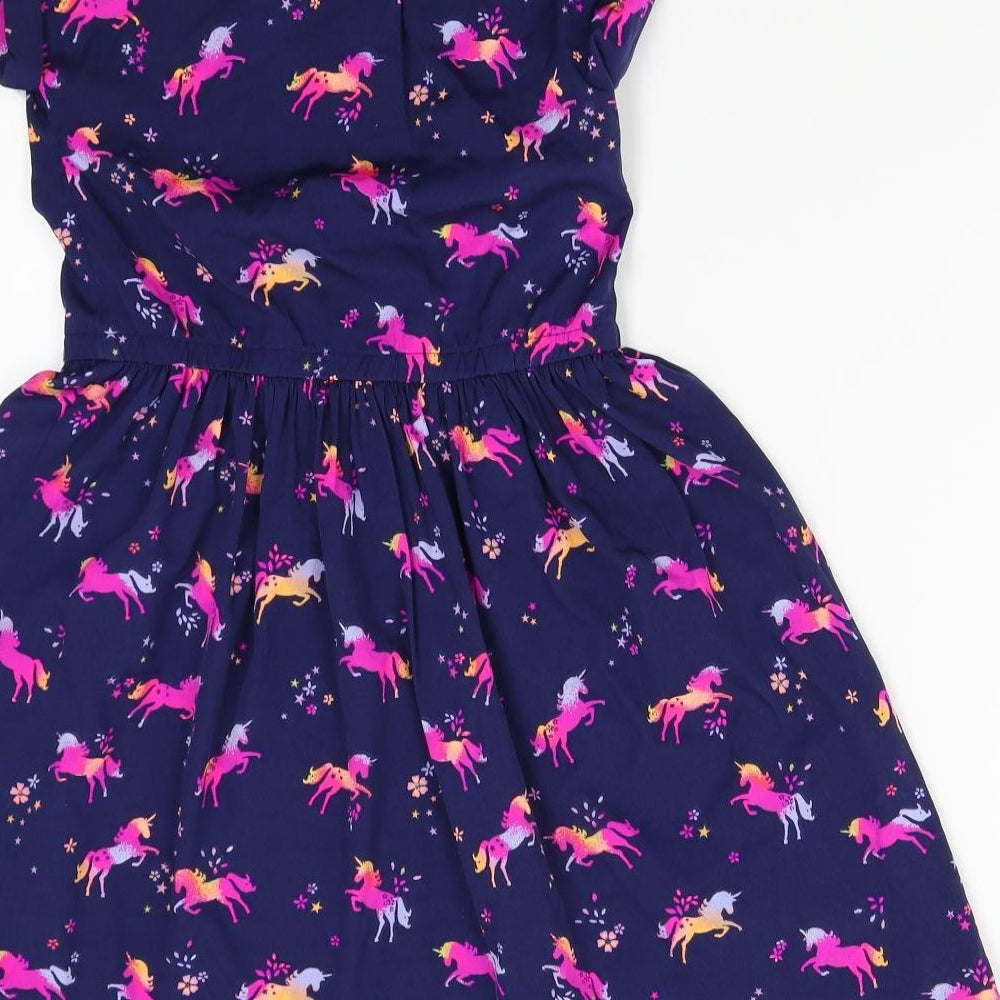 Blue Zoo Girls Blue   Fit & Flare  Size 9 Years  - unicorns