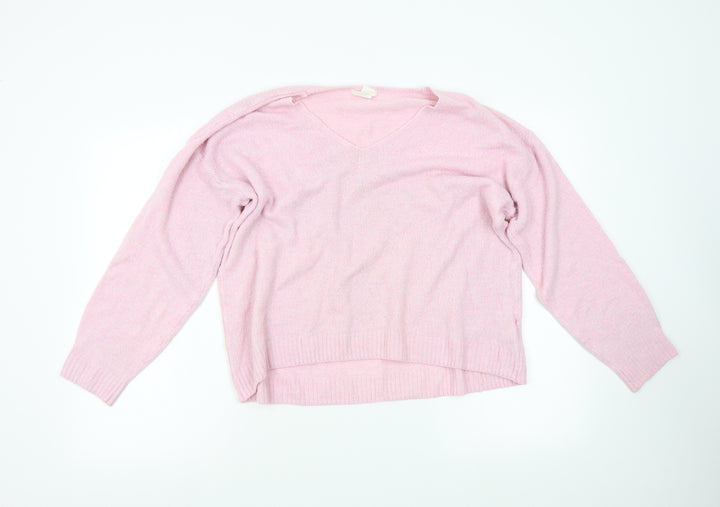 H&M Womens Pink Pullover Jumper Size M