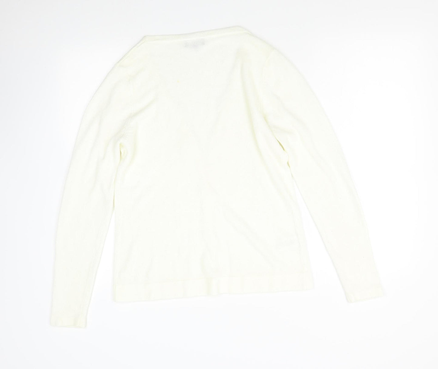 Papaya Womens Ivory  Knit Cardigan Jumper Size 12