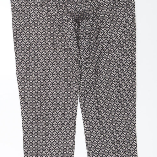 ELGO Womens Black   Capri Trousers Size 42 L28 in
