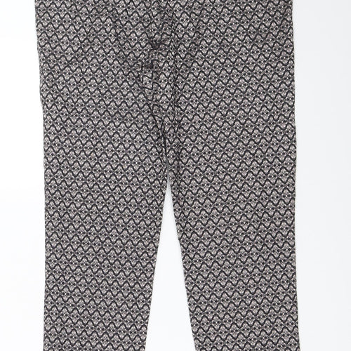 ELGO Womens Black   Capri Trousers Size 42 L28 in
